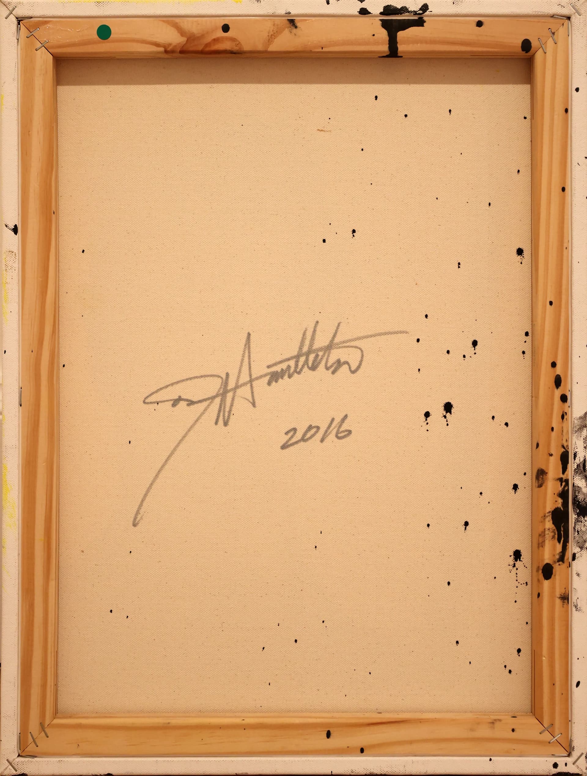 Shadow Head Portrait (Black on Yellow), 2016